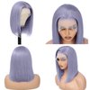Savasana Lilac Human Hair Bob Wig 13x4 Lace Front Glueless Wigs 180% Density 12 Inches Straight Bob Wigs
