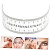 Healifty Eyebrow Embroidery Ruler Plastic Curved Makeup Brow Ruler Tattoo Measure Tools for Lady