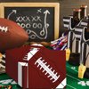 Fullhawl 100 Pcs Football Napkins Set 4 Designs Disposable Football Birthday Paper Napkins Football Party Napkins Football Party Decorations for Football Sport Events Frenzy Game Time Tailgate Party