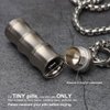 Haxtec Small Pill Box Titanium Pill Case Necklace Nitro Mini Waterproof Keychain Pill Holder Lightweight Charming Pendant Necklace Pill Container for Purse(TC01-Bamboo)