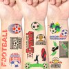 10 Sheets Soccer Temporary Tattoos, Sport Theme Birthday Party Favors, Soccer Fake Tattoo Stickers for Kids Boys Girls Children, Soccer Party Favors for Boys, School Prize Party Bag