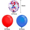 80 Piece 12 Inch Confetti Latex Balloons Event Party Supplies St Patrick's Day 4th July Labor Day Mardi Gras Wedding Birthday Baby Shower Balloons(Red, Blue)