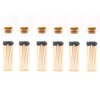 River Birch Matches in Jar with Striker - Decorative Home Matches with Glass Match Holder - Wooden Match Sticks - Set of 6 Jars with Safety Matches - Black Tip, 2 Inches, 120 Matches