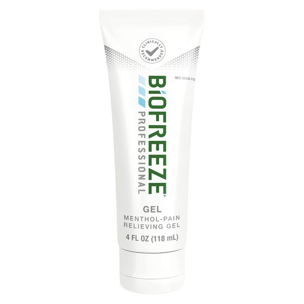 Biofreeze Professional Strength Pain Relief Gel, Arthritis Pain Reliver, Knee & Lower Back Pain Relief, Sore Muscle Relief, Neck Pain Relief, FSA Eligible, 4 FL OZ Biofreeze Menthol Gel