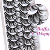 Veleasha Lashes Fluffy Wispy Faux Mink Eyelashes Criss-cross False Lashes 10 Pairs Pack Fake Eyelashes for Women (6D23)