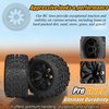 RC Station 12mm Hex RC Wheels and Tires 1/10 Scale 2.8 RC Truck Tires and Wheels for Traxxas Rustler Stampede Hoss E-Revo 2wd 4x4 vxl Tires and Wheels Redcat Riaario Amoril Tires Wheels Preglued 4PCS