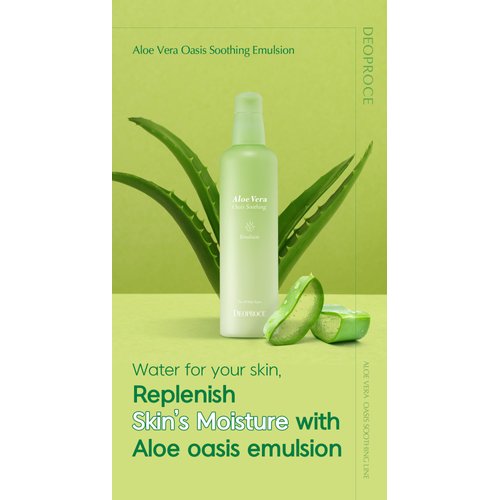 Deoproce Aloe Vera Oasis Soothing Toner 150 ml, Korean Skincare, Moisturizing, Skin Soothing, Oil Moisture Balance, Centella Extract, Cactus Stem Extract
