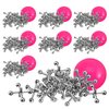 Playbees Metal Jacks Game Set - 12 Sets - Retro Kids' Entertainment with Metallic Jacks and Bouncy Ball - Classic Jacks Game for Fun and Skill Development