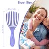 SHINLEA Detangler Brush for Curly Hair, Hair Brush for Wet or Dry Hair, Easily Brushes Through Curl Hair and Reduces Breakage, Pain-Free Brush Hair, Curly Hair Brush for Women Men Kid (Purple)
