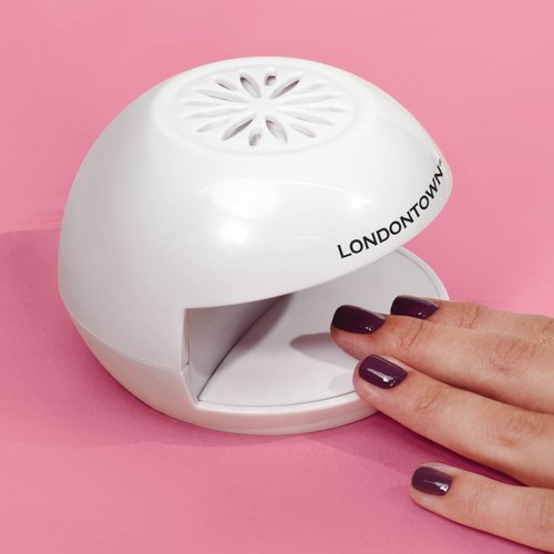 LONDONTOWN Flash Dry Mini Nail Fan Dryer for Regular Nail Polish Lacquers for Hands Feet, Portable Fan Cool Air Blower for Manicures Pedicures for Quick Drying, Battery-Powered