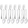 Snamonkia Small Appetizer Forks and Demitasse Spoons Stainless Steel Set of 12, 5.4 Inches, Salad Dessert Coffee Cocktail Espresso Flatware