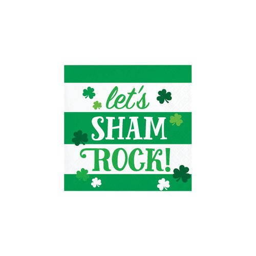 Let's ShamROCK St. Patrick's Day Beverage Napkins, 16 ct