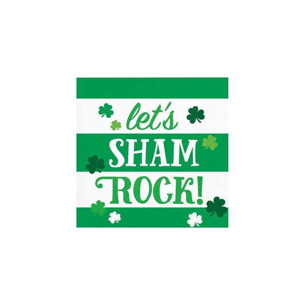 Let's ShamROCK St. Patrick's Day Beverage Napkins, 16 ct