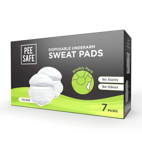 PEESAFE Armpit Sweat Pads - Folded(14 Pads) | Underarm Sweat Pads for Women & Men | Absorbs Sweat & Unpleasant Odor | Armpit Pad | Sweat Pads for Under Arms