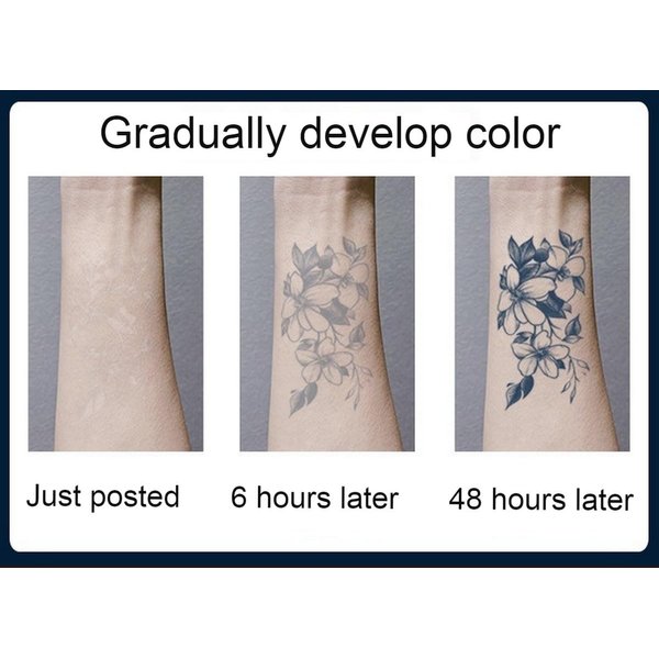 2 PCS Herbal Juice Lightning Tattoo Stickers Linear Hand Traces Of Lightning Strikes Temporary Tattoos