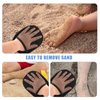 NQEUEPN 2pcs Sand Wipe Off Mitts, Beach Sand Cleaner Tool Breathable Sand Remover Mitt Wipe Sand Gloves Cleans Children's Skin for Beach Volleyball Water Activities Ocean Recreation