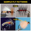 XFISHMAN Fly Hooks for Fly Tying Dry Wet Nymph Flies Curved Fishing Hooks 10# ~16# Assortment Pack of 240 Hooks with Box…