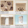 Uniwish Dog Paw Print Banner Puppy Animal Theme Birthday Party Decorations, Rustic Burlap Bunting Pet Party Supplies Garland Photo Props