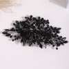 Missgrace Women Bridal Wedding Dainty Black Halloween Rhinestones Crystal Side Hair Comb Special Occasion Headpiece Hair Accessories for Women (style 1)