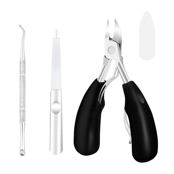 Podiatrist Toenail Clippers, Pedicure Toenail Cutters with Super Sharp Curved Blade, Professional Thick & Ingrown Toe Nail Clippers for Adults & Seniors