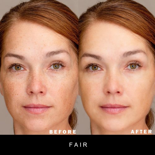 POPCODE Marbleized Baked Foundation Makeup, Balance and Brighten Color Correcting Powder Foundation - Buildable Light to Medium Coverage - Demi-Matte Natural Finish (#001 FAIR, 0.32 Oz)