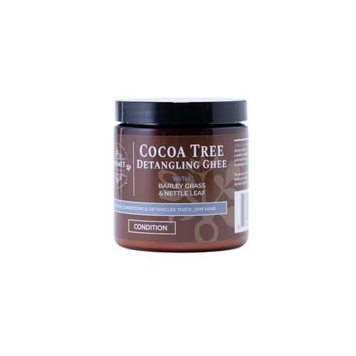 Qhemet Biologics Cocoa Tree Detangling Ghee - Softening Detangler Ideal for High Porosity 4C-3C Hair - Makes Combing Easier & Restores Pliability, Elasticity & Softness to Dry, Matted Hair (9 oz)