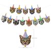 Cat Happy Birthday Banner,Photographic Cat Faces Birthday Garland,Party Bunting Decoration for Boy and Girl,Baby Shower Party Supplies for Cat Theme Party Favors