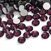 2000Pcs Dark Purple Flatback Rhinestones for Nail Art,Mix 6 Size Flat Back Glass Rhinestone Half Round Crystals Rhinestones for Craft DIY with Picking Pen,SS4-SS30