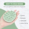 Sndyi Scalp Massager Shampoo Brush, Scalp Scrubber with Soft Silicone Bristles, Scalp Exfoliator for Dandruff Removal, Wheat Straw Hair Scalp Massager for Hair Growth, Wet Dry Scalp Brush, Green