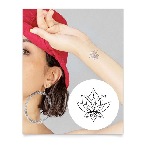 Inkbox Temporary Tattoos, Semi-Permanent Tattoo, One Premium Easy Long Lasting, Water-Resistant Temp Tattoo with For Now Ink - Lasts 1-2 Weeks, Comet, 2 x 2 in
