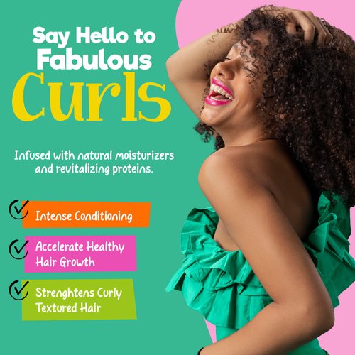 CurlyChic Your Curly Masque - Ultra Moisturizing Deep Conditioner for Curly, Kinky, Coily & Wavy Hair - Frizz-Free, Natural Ingredients, Sulfate & Paraben Free, Infused with Shea Butter& Babasu Butter