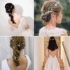 Bridal Wedding Hair Vine,Extra Long Pearl and Crystal Beads Bride Head Piece,Silver Hair Accessories for Women and Girls (Silver)