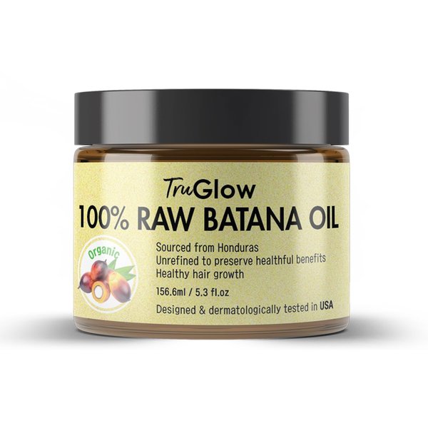 TheMore Crazy TruGlow 100% Raw & Unrefined Batana Oil | Natural Moisturizer for Dry Scalp, Shine & Healthy Hair | Nourishing Oil for Hair, Scalp & Beard – 5.3 fl oz