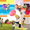 ZHANGBY 4 Pcs Marbleized Bounce Bouncing Balls & 1 Hand Pump 9 Inch Bouncy Game Ball Inflatable Sensory Ball Kickball Toys Balls Pets School Playground Ball Fun Indoorm/Outdoor Playballs-Yellow