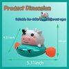 Green Milk Cow Wind Up Bath Toy, Fun Baby Bath Toys for Kids and Toddlers 3-5, Cow Bathtub Toys, Water Table Toys, Animal Wind Up Toys for Easter Basket Stuffers, Birthday