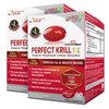LABO Nutrition Perfect Krill EX, The Purest Ultra Strength Antarctic Krill Oil, Highest Phospholipids (>56%) with Choline & Astaxanthin, Omega 3, Heart & Joint Support, 100% Made In USA, 2x 60softgels