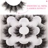 JIMIRE Flare Mink Lashes Fluffy Wispy False Lashes Pack Fluttery 10D Multi-dimensional Volume False Eyelashes 5 Pairs