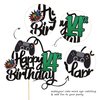 1 PCS Video Game Happy 14th Birthday Cake Topper Glitter Video Game Cake Pick Game On Controllers Fourteen Cheers to 14 Years Cake Decoration for Happy 14th Birthday Party Supplies Green