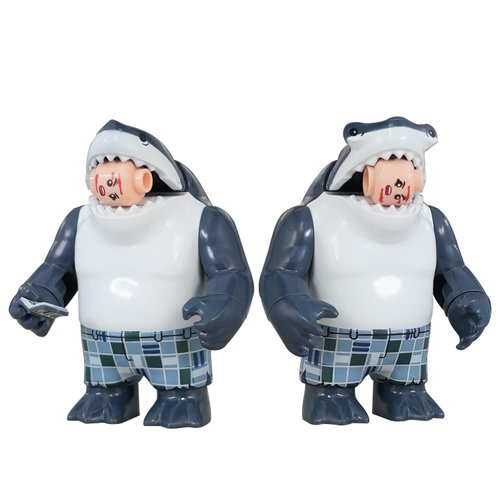 MOOXI-MOC Movie Superheros Sharkman Minifigs Set,Mini Action Figures Shark King Building Block,Made for Movie Fans(2pcs)
