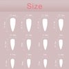 Tyuimhx Pink Gradient Press on Nails Medium Almond Fake Nails 3D Pink Heart False Nails Full Cover Stick on Nails Acrylic Ombre Artificial Nails for Women Girls Glue on Nails 24Pcs