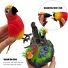 Tipmant Electronic Bird Toys Electric Parrots Animal Pets Move Chirp Realistic Home Office Room Decoration Kids Birthday Gifts (Red)
