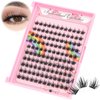 Bodermincer Lashes Clusters 10+12mm/12+14mm/14+16mm/16+18mm/10-12-14-16mm/14-16-18mm Mixed and 8-20mm to Choose Lashes Extension Kit lash Clusters Lashes Wispy Eyelash Extension （8mm)