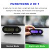 Dickno 2 in 1 Car Digital Thermometer Clock, Mini Electronic Luminous Auto Dashboard Temperature Clock, Universal Vehicle LCD Backlight Portable Tiny Digital Dashboard Clock
