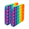 Giggle Time Bubble Push Poppers - 2 Pack - Sensory Fidget Toys, Silicone, Relieves Stress & Anxiety, Autism, ADHD - Party Favors, Back to School Supplies - 4.6 x 4.6 Inches Rainbow Color
