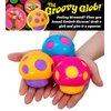 Schylling Groovy Shroom NeeDoh...Groovy Glob Mushrooms! Squishy, Squeezy, Popping, Stretchy Stress Fidget Mushrooms Complete Gift Set Party Bundle with Storage Bag - 3 Pack
