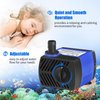 AQUANEAT Submersible Water Pump, 80GPH Fountain Pump, Small Water Pump, Aquarium Pump for Fish Tank, Outdoor Water Fountain, Hydroponics, Pond