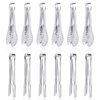 12 Pack Premium Small Serving Tongs, Dmoera Mini Stainless Steel Appetizer Tongs, 5Inch,5.2Inch(12.7cm)