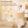 BOXTOHEART Hanging Treat Dispenser for Indoor Cats, Interactive Door Hanging Cat Toy with A Stimulating Bird Toy for Bored Cats, Mental Stimulation, Slow Feeder, Healthy Eating (Feather)