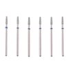 MZCMSL Tapered Barrel Cuticle Drill Bit Set with Case, 6pcs Pro Diamond Nail Bits for Nail Prep,3/32 Shank Electirc Nail Tool (Medium)