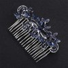 Asphire Bridal Hair Comb Iced Out Sapphire Crystal Hair Comb Vintage Elegant Marquise Headpiece Wedding Hairpiece for Women and Girls (Blue)